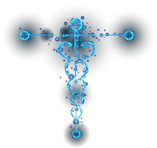 MedDev Central Logo in blue glow mesh